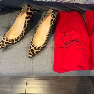 Christian Louboutin Leopard Print Women's Shoes Heels